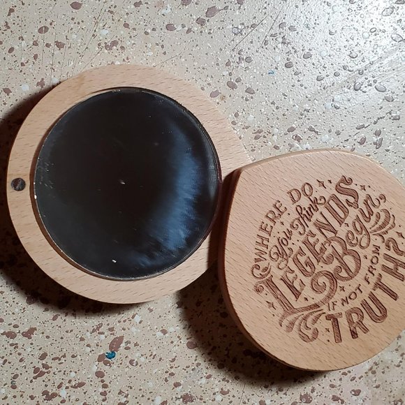 Folding Makeup Vanity Mirror Owlcrate Books  Legends Folding Travel Mirror Wood - Picture 1 of 5